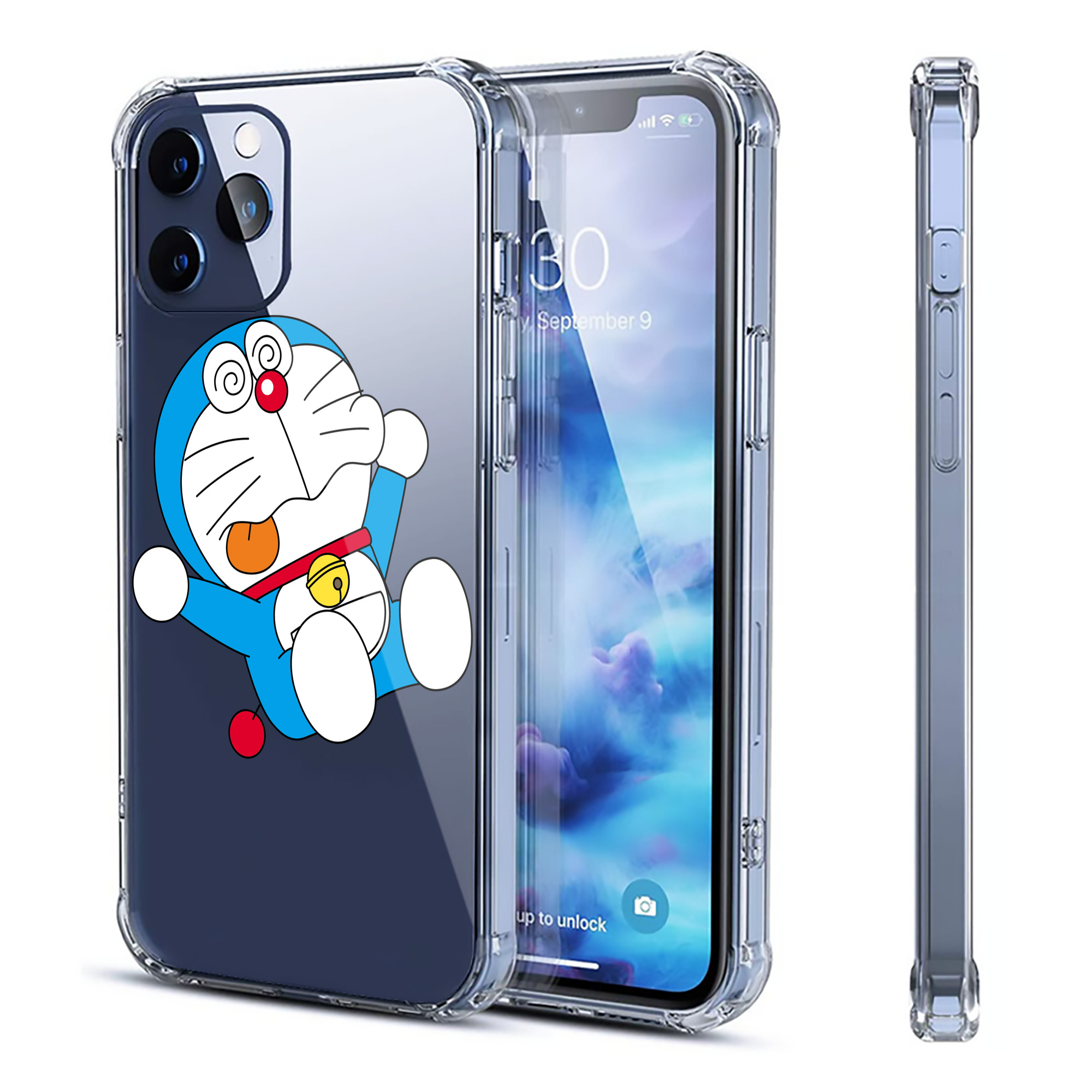 （画像用） ドラえもん Doraemon 【iPhone 12シリーズ対応】透明スマホケース（クリアソフトケース）